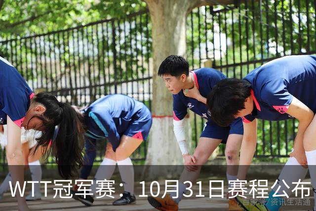 WTT冠军赛：10月31日赛程公布！国乒迎战张本美和、莫雷加德